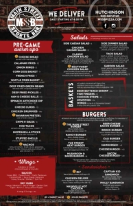 Main Street Sports Bar Menu Hutchinson 2022 Page 1